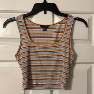 american eagle striped crop top